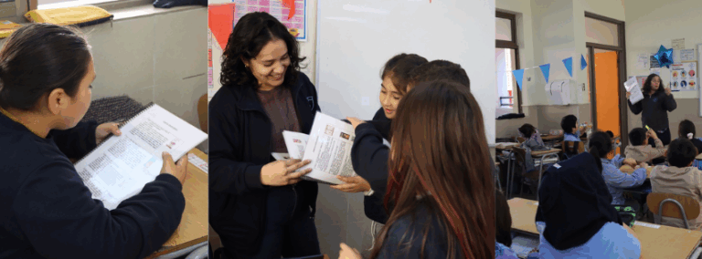 Entrega de Catálogos con Cuentos presentes en el CRA