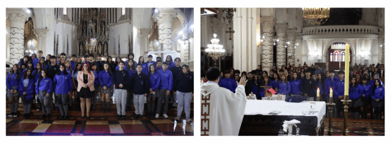 Entrega de Insignias a estudiantes de IV Medio