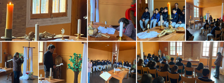 Niños y niñas de 4° Básico vivieron su primera Adoración como curso